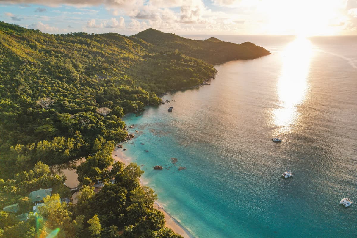 Scenic view of Praslin