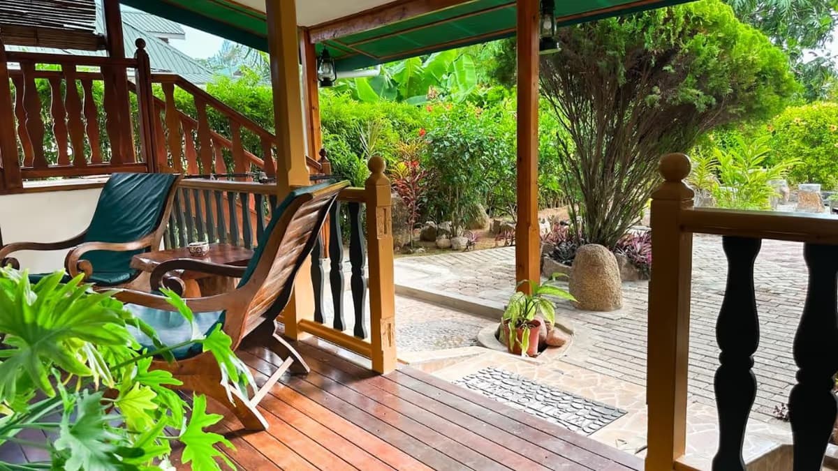 Double room garden view - Bwa kanel - Bwaver Cottage